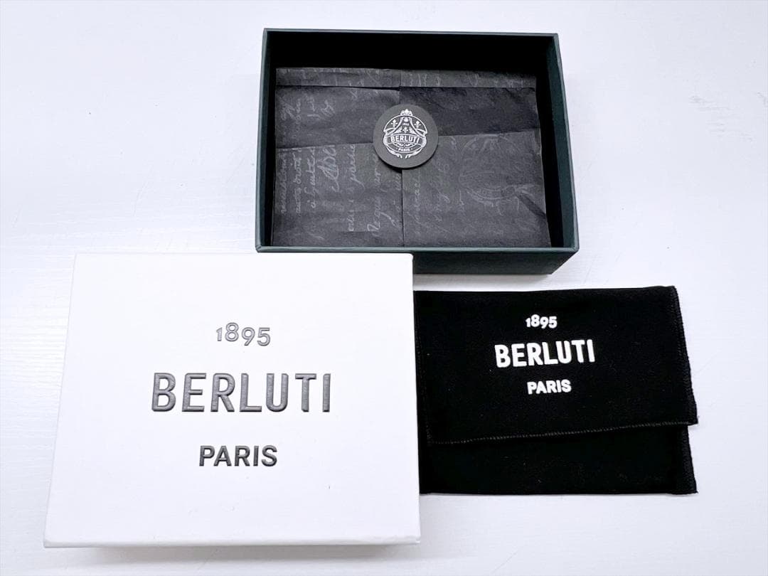 美品　ベルルッティ　アッサオ　スクリットレザー　ビルクリップ　マネークリップ