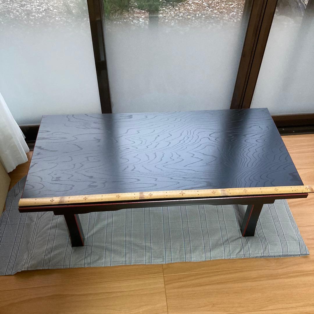 新二月堂型 木製座卓 黒　新品