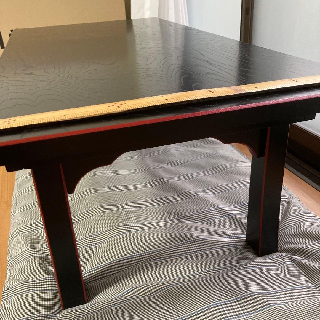 新二月堂型 木製座卓 黒　新品