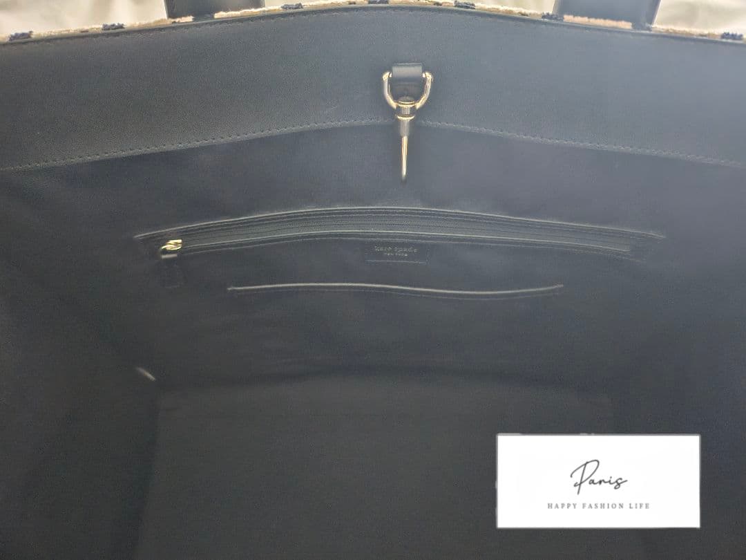 【kate spade】 ハウンドトゥース トートバッグ