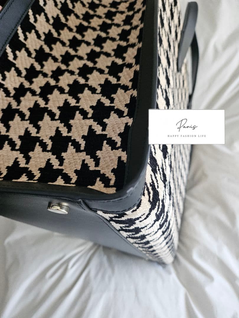 【kate spade】 ハウンドトゥース トートバッグ