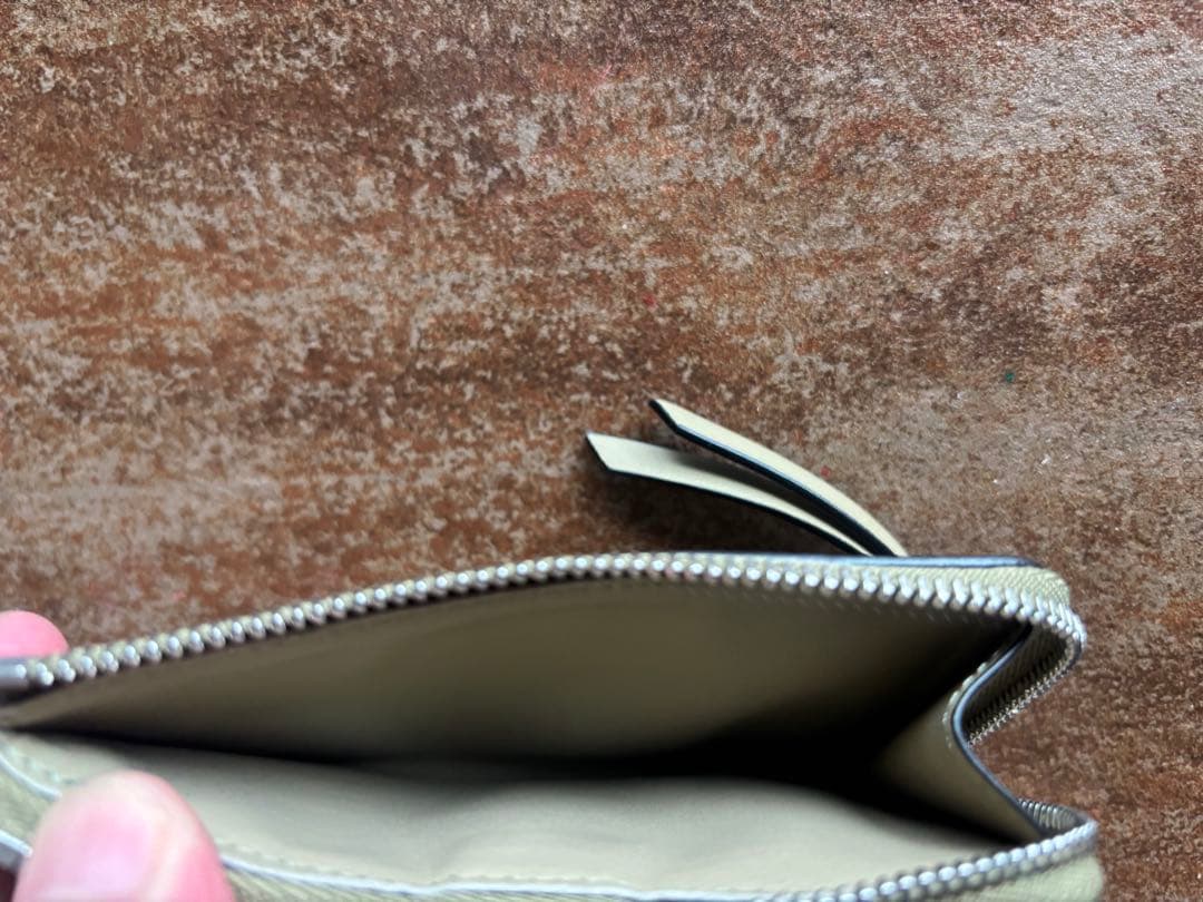 【美品】ロエベ スリムジップ バイフォールド ウォレット ソフトグレインカーフ