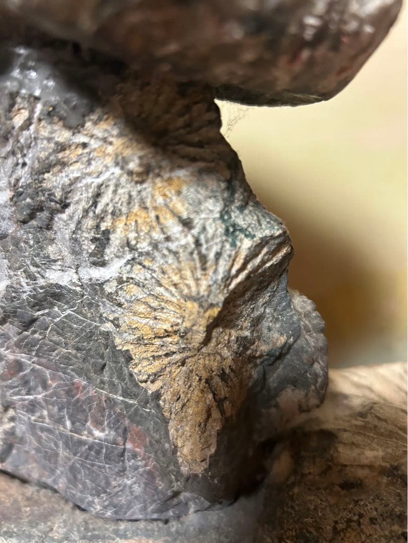 菊花石　灯篭　鑑賞石