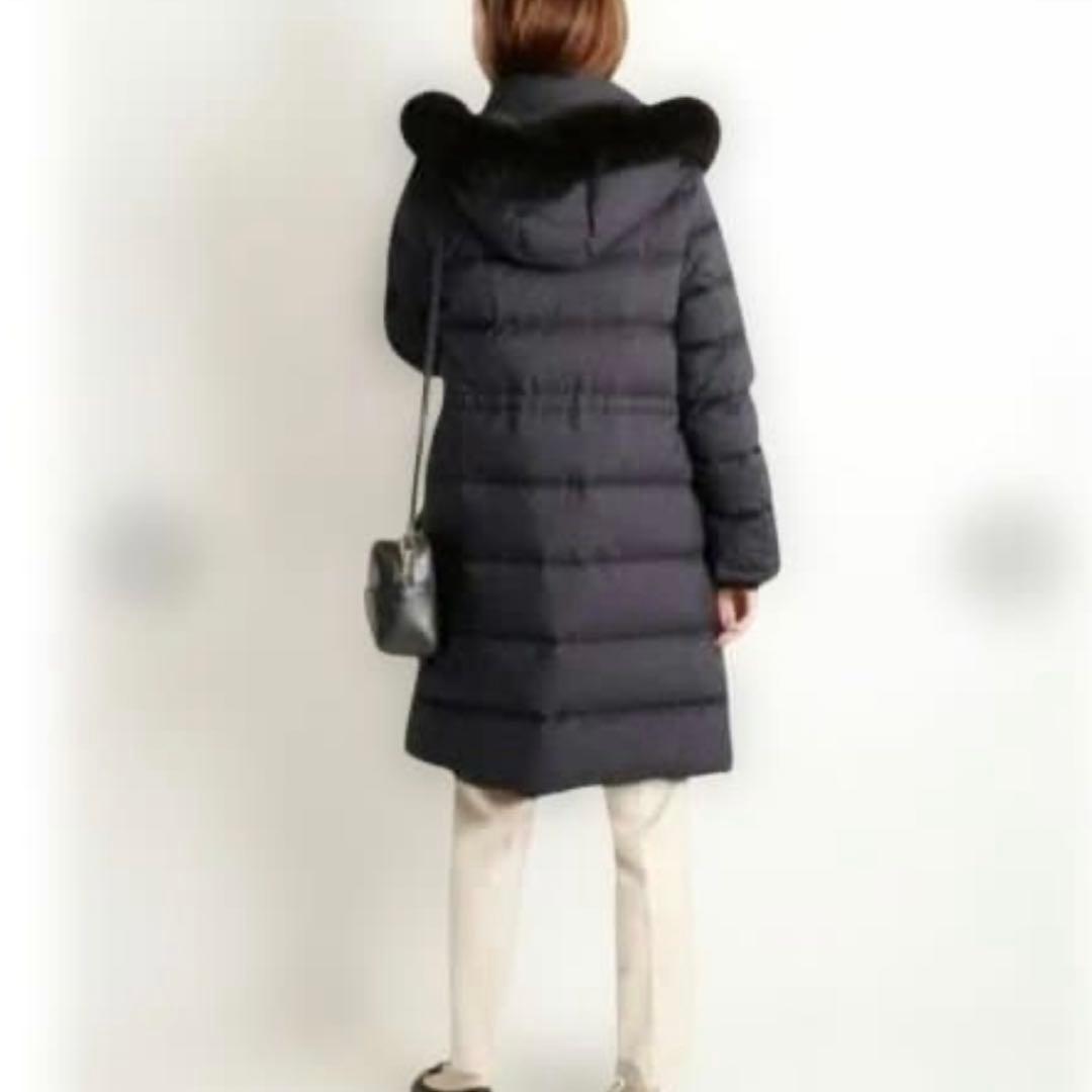 美品✨大人気✨イエナ ロングダウンコート フォックスファー Aライン ブラック