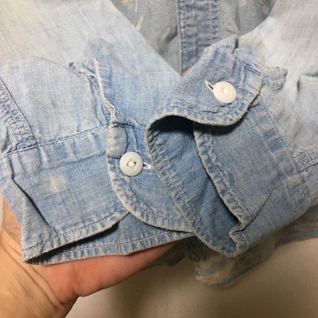 50s big yank シャンブレーシャツ ガチャポケ ボロ vintage