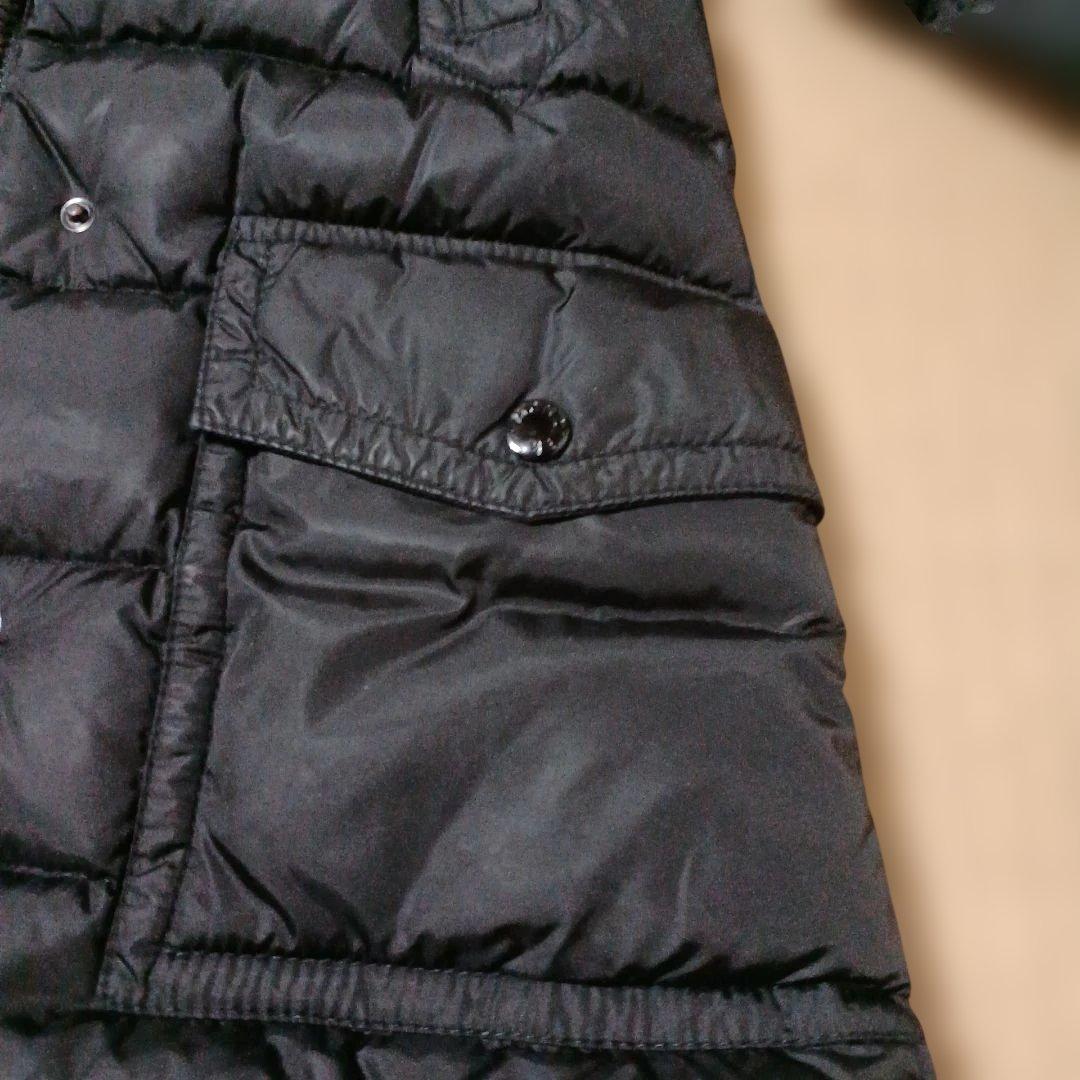 MONCLERブラックロングコートサイズ0(国内正規品)