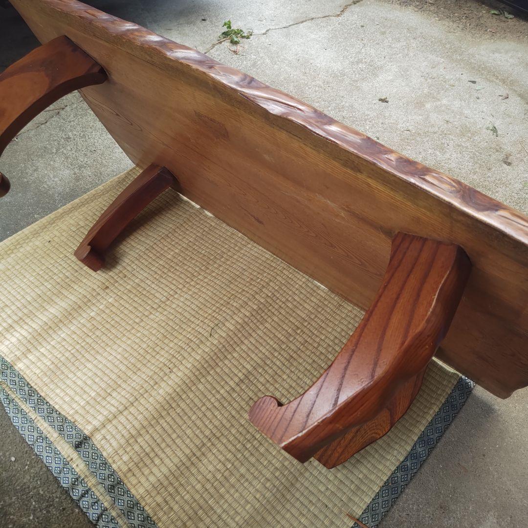 昭和レトロ　無垢材　小型座卓　ちゃぶ台　古民家　当時物