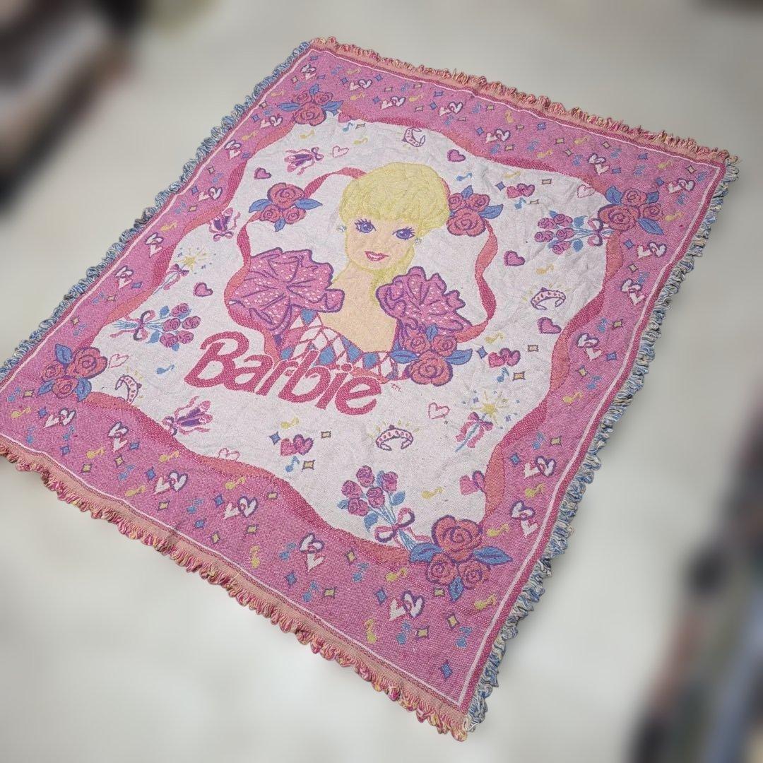 バービー　ブランケット　マルチカバー　ソファカバー　ラグ　145x127