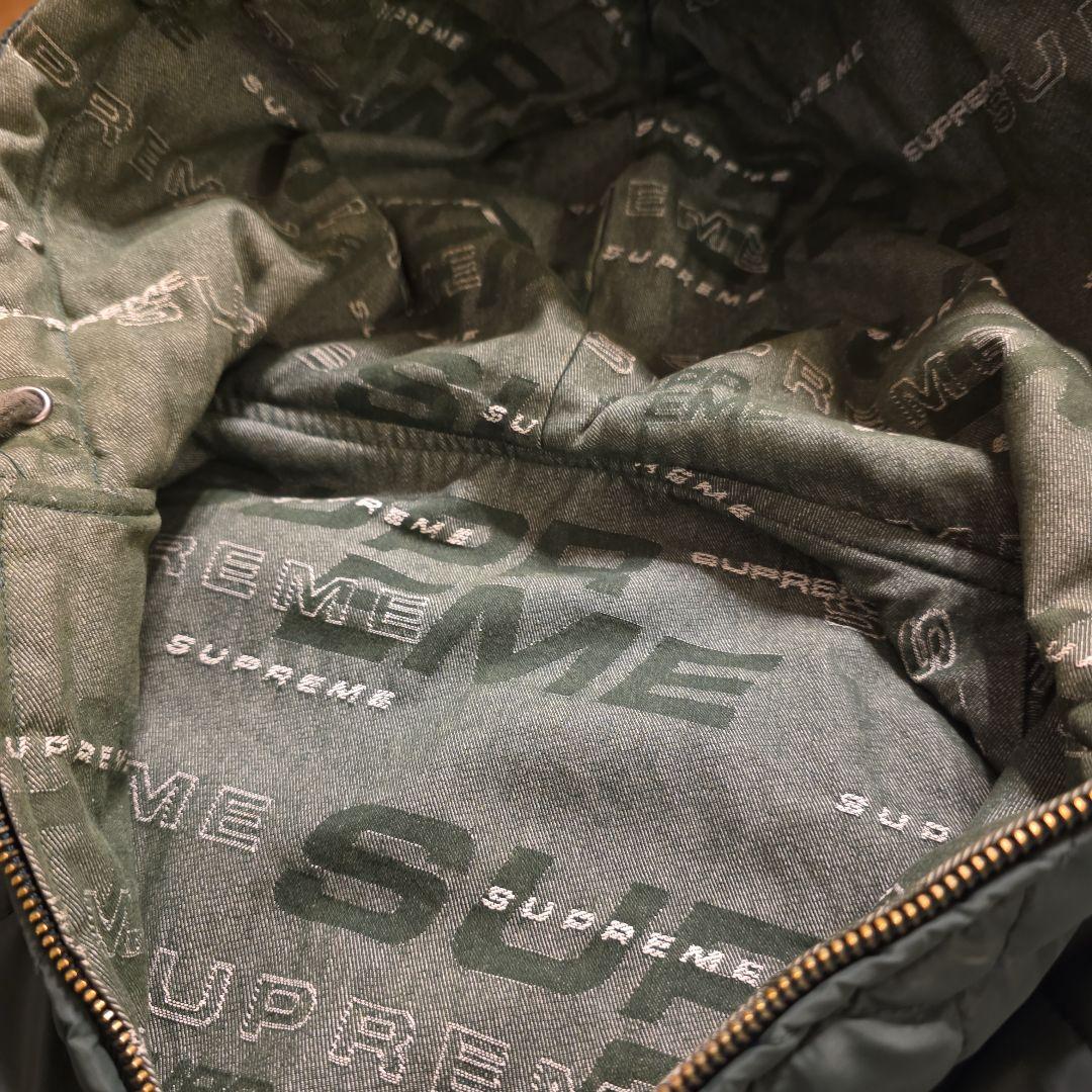 SUPREMEリバーシブル キルティングジャケット オリーブグリーン