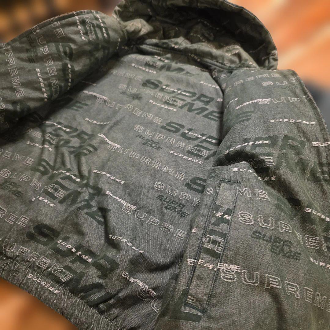SUPREMEリバーシブル キルティングジャケット オリーブグリーン
