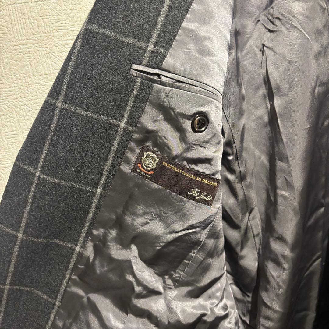 jet cruise azabu tailor グレーチェック チェスターコート