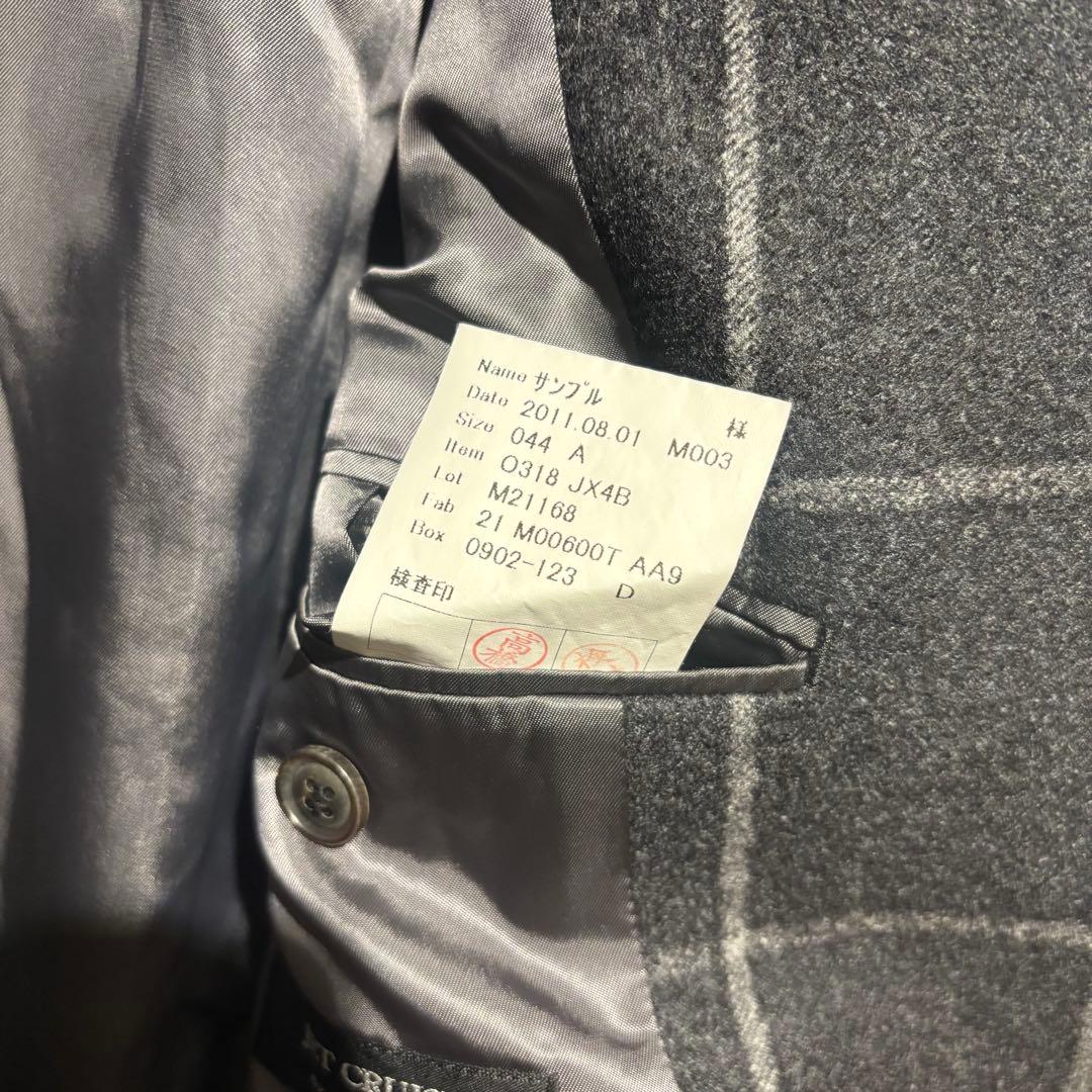 jet cruise azabu tailor グレーチェック チェスターコート