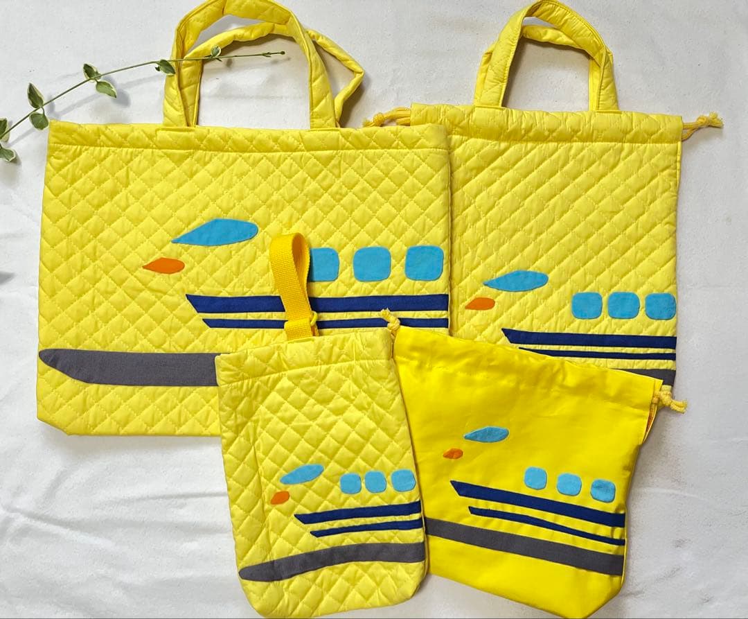 ドクターイエロー　レッスンバック　シューズケース　コップ袋　着替え袋