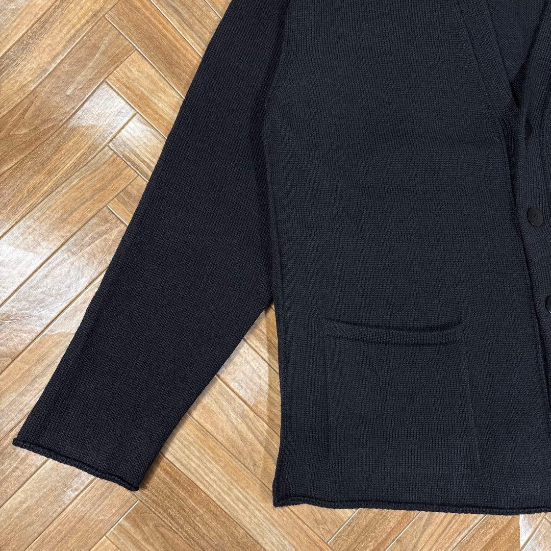 VAN DER STRAETE ペルー製カーディガン アルパカ×ウール ブラック