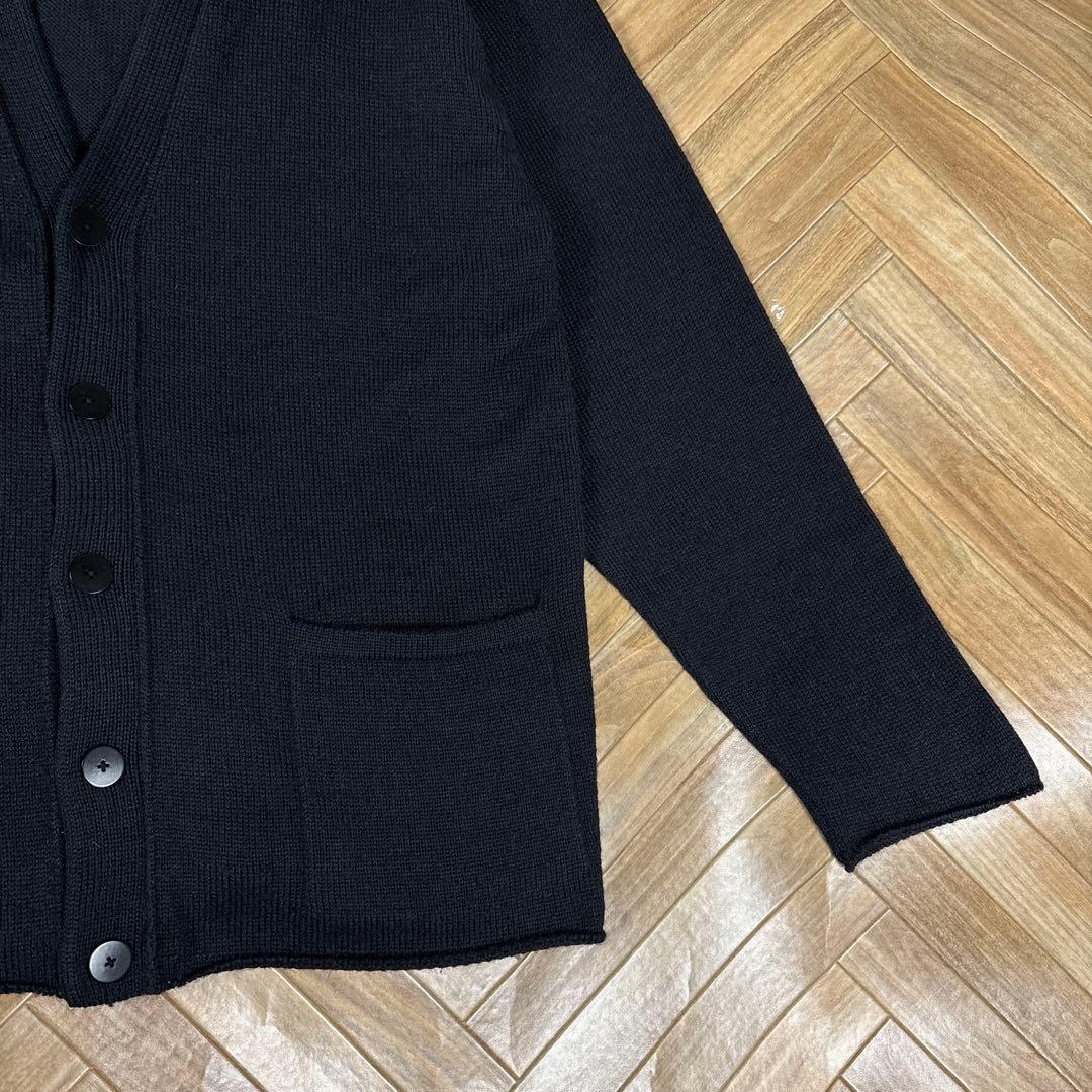 VAN DER STRAETE ペルー製カーディガン アルパカ×ウール ブラック