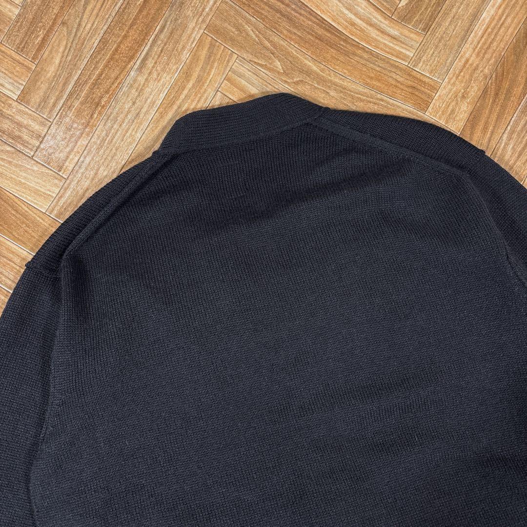 VAN DER STRAETE ペルー製カーディガン アルパカ×ウール ブラック