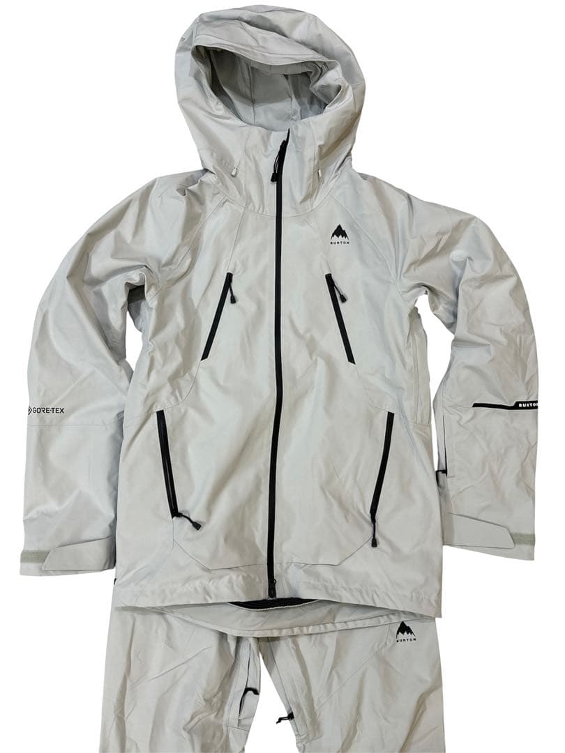 BURTON GORE-TEX スノーボードウェアセット ライトグレー