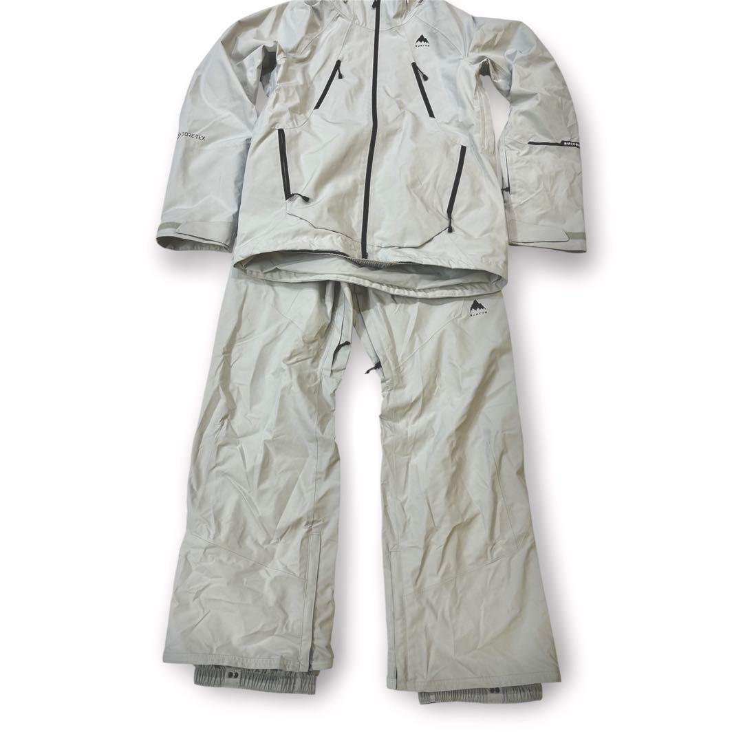 BURTON GORE-TEX スノーボードウェアセット ライトグレー