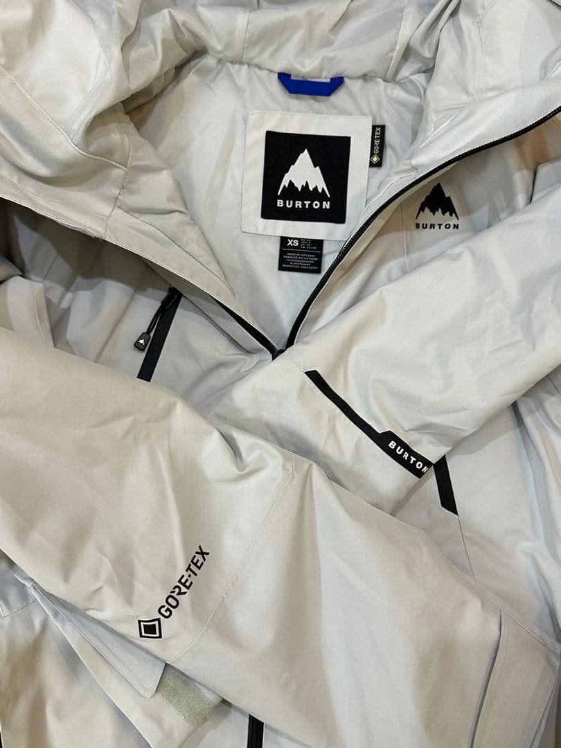 BURTON GORE-TEX スノーボードウェアセット ライトグレー