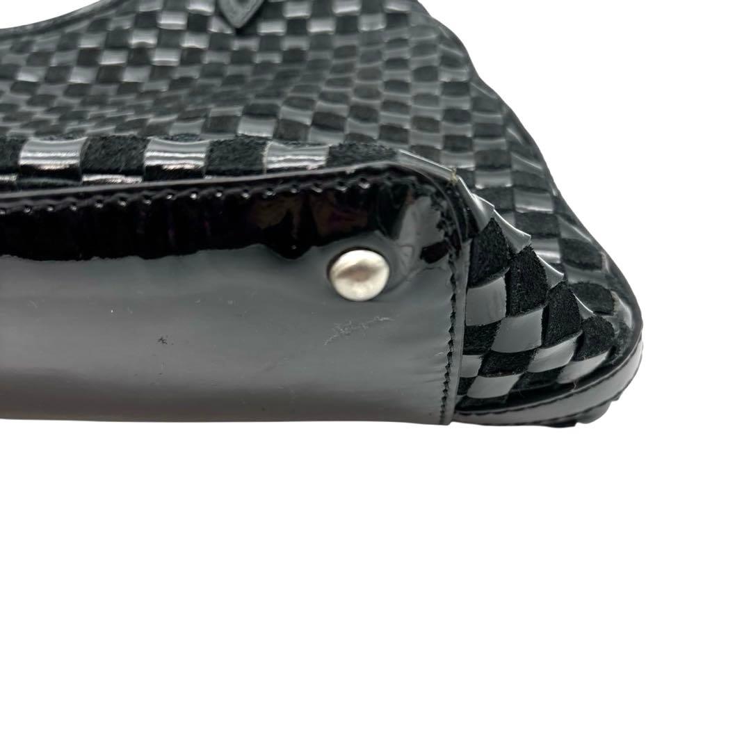 未使用品◎ コールハーン A4可 肩かけ可 トートバッグ 編み込みデザイン 黒