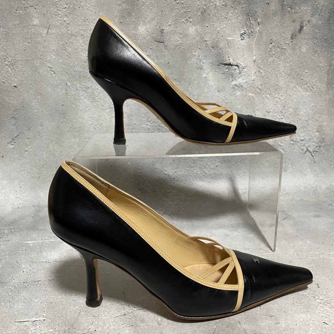 シャネル　CHANEL （35.5） ハイヒールパンプス　ココマーク　バイカラー