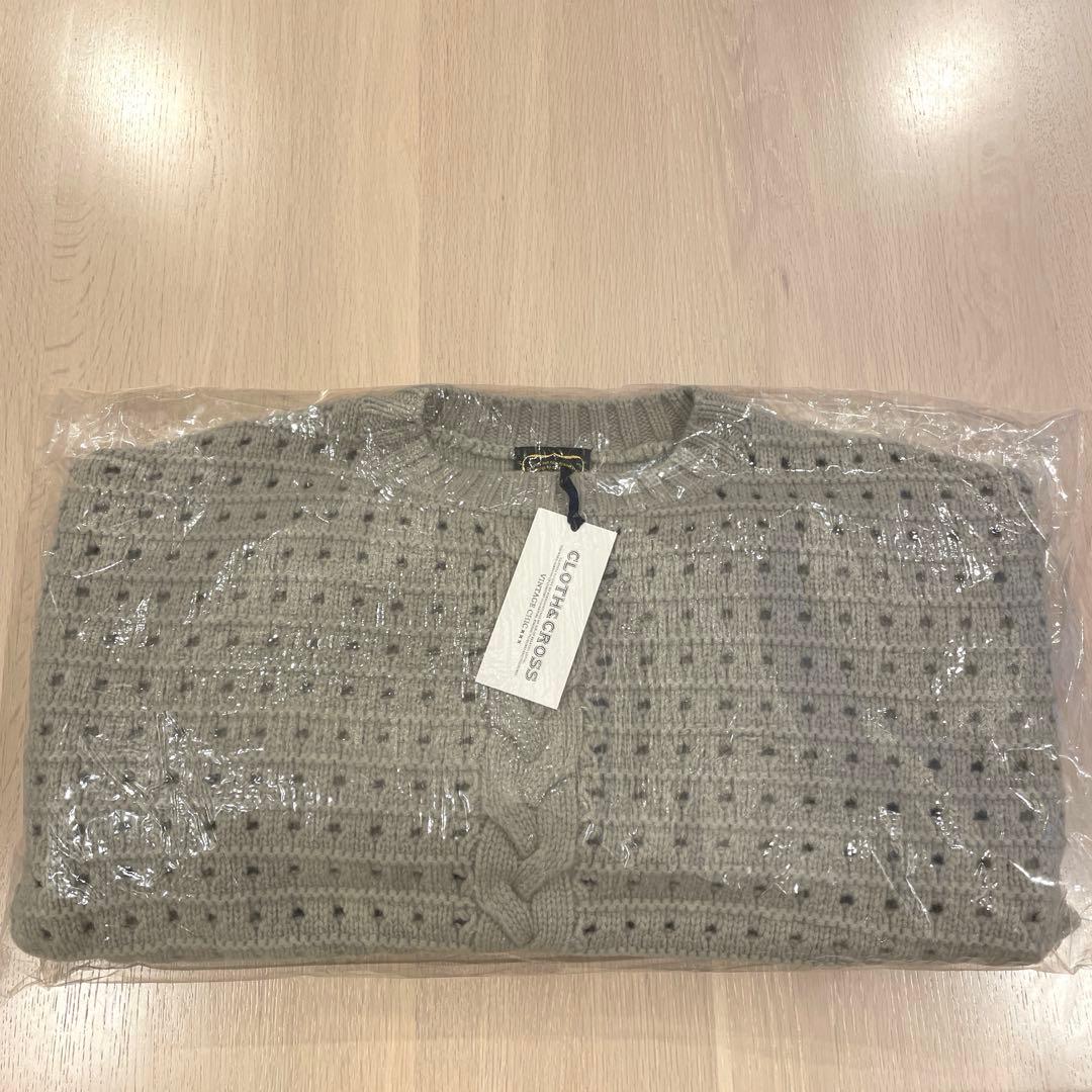HUG O WäR CLOTH& CROSS ケーブルアイレットフリンジセーター
