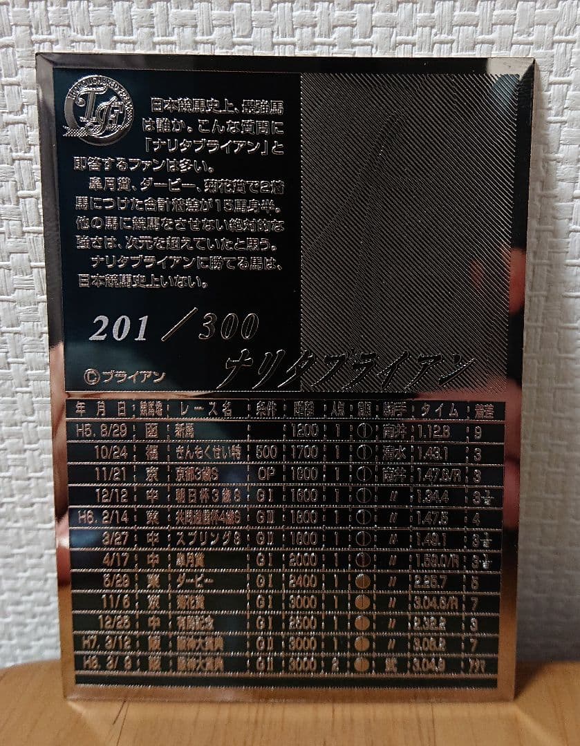 【激レア】ナリタブライアン ゴールドプレート