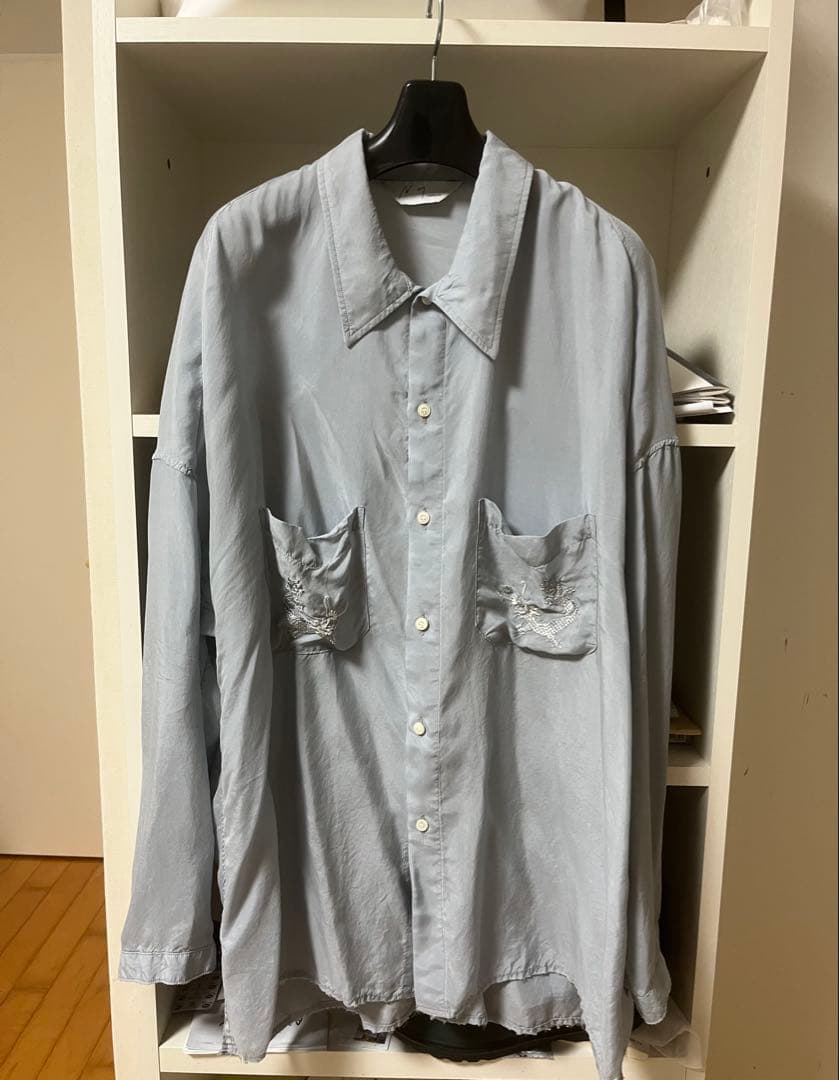 トップス ANCELLM 25SS AGING EMBROIDERY SHIRT 2