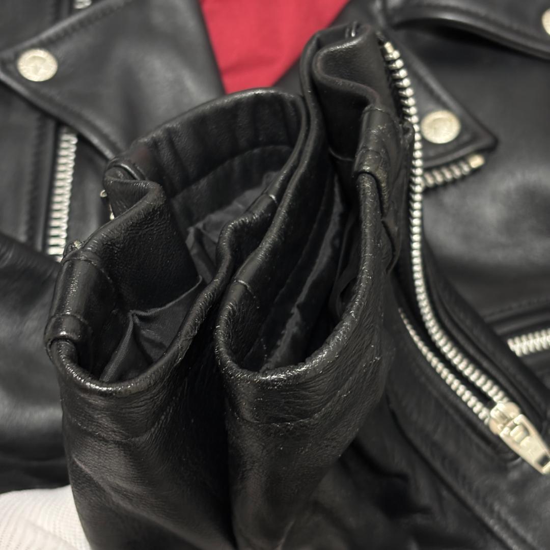 JACKROSE ジャックローズ ダブルライダース ラムレザー 羊革 赤裏地