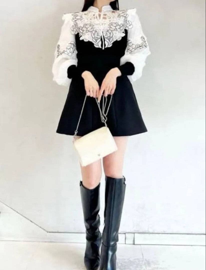 【正規品】レースカラーニットプルオーバー SNIDEL