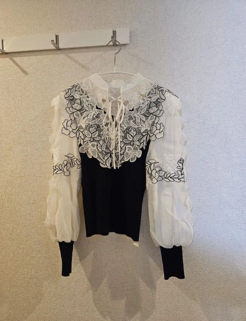 【正規品】レースカラーニットプルオーバー SNIDEL