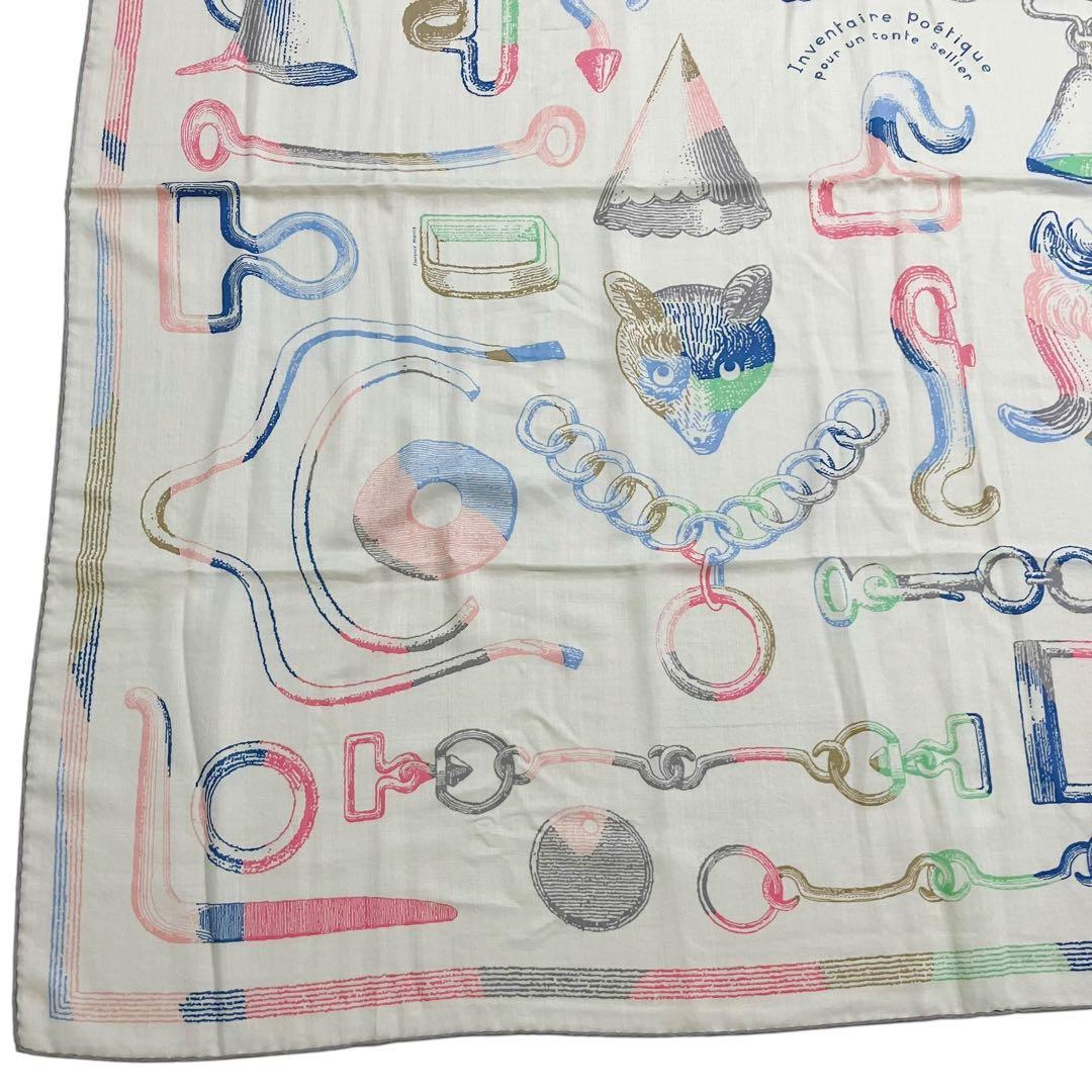 美品✨ エルメス カレジェアン140 鞍職人の詩的な目録 スカーフ