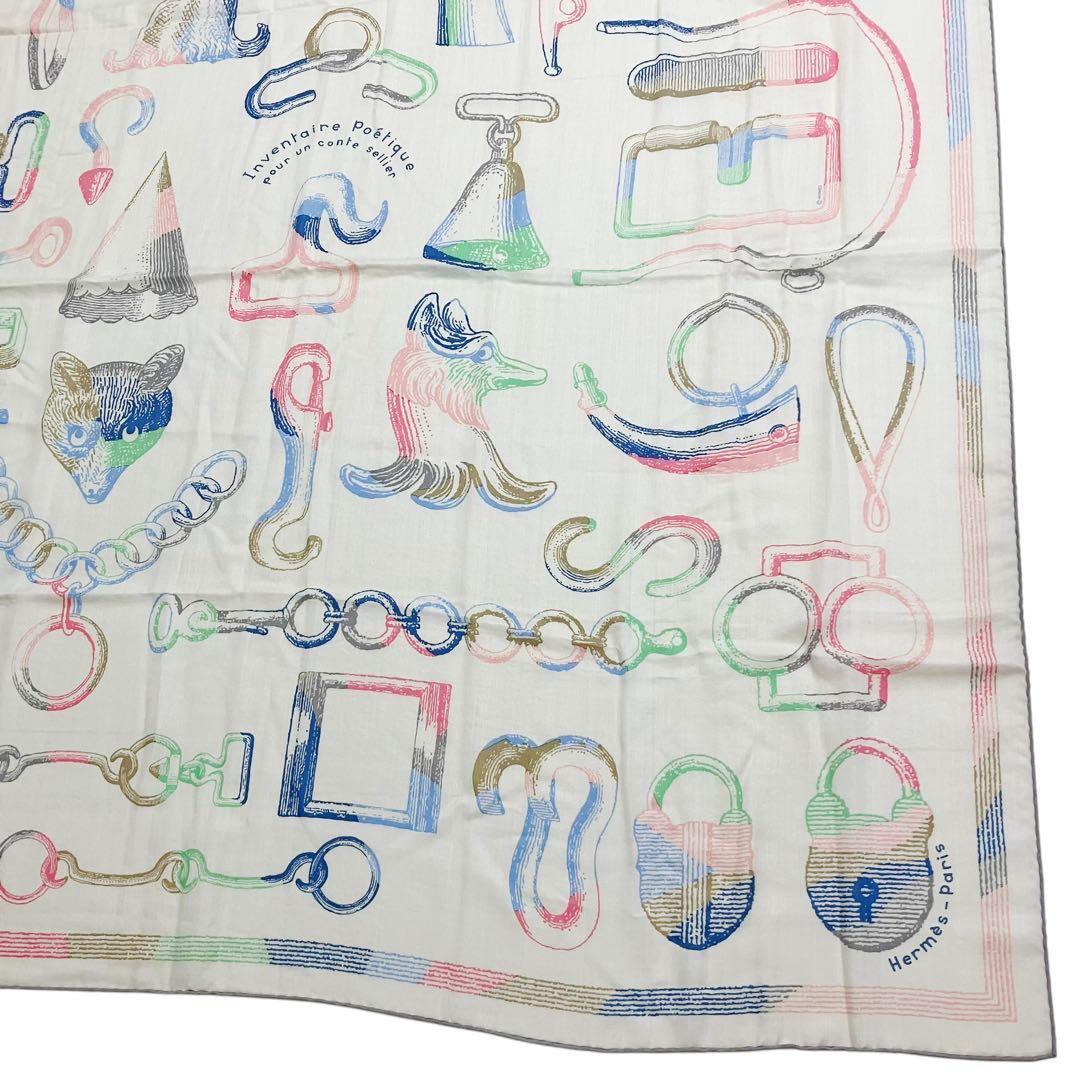 美品✨ エルメス カレジェアン140 鞍職人の詩的な目録 スカーフ