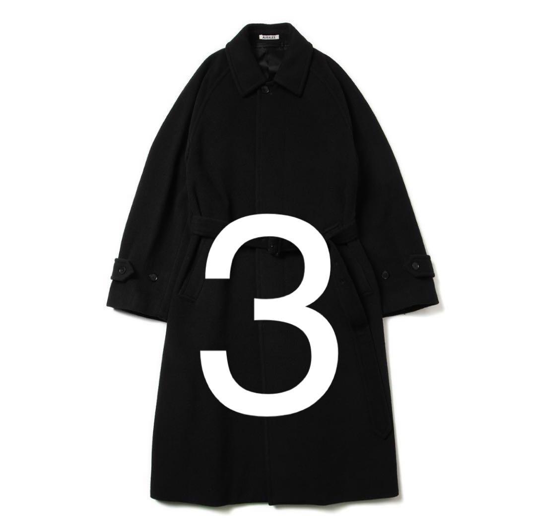 AURALEE オーラリー ウールカシミヤ ステンカラーコート サイズ3