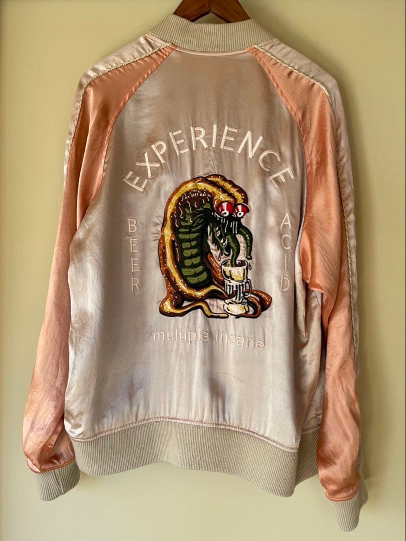 black weirdos 刺繍 スカジャン M ブラックウィドー