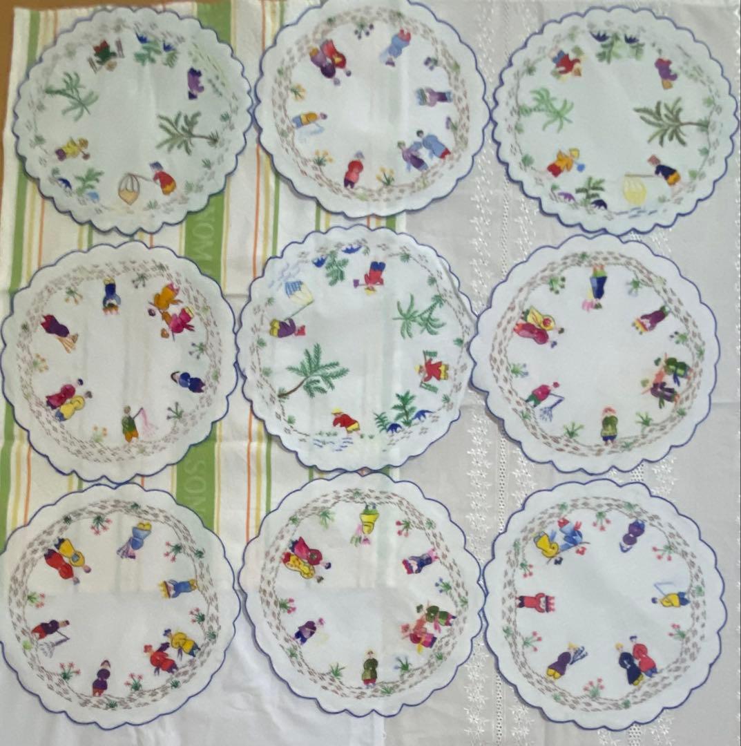 ベトナム 刺繍ティーマット9枚セット