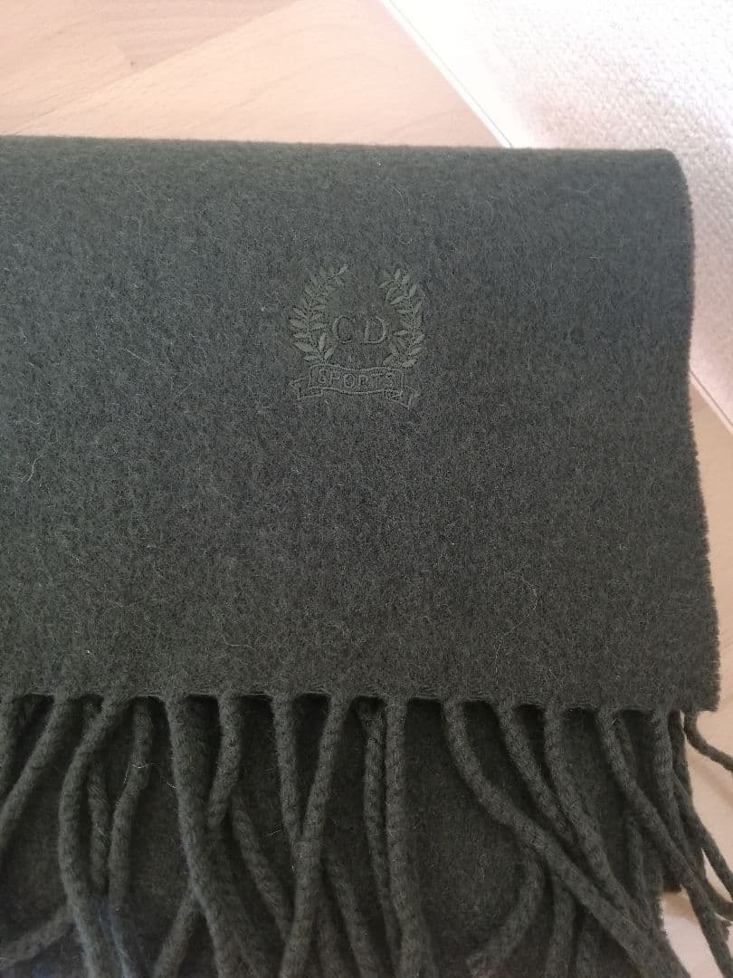 Christian Dior カシミヤマフラー ダークグリーン