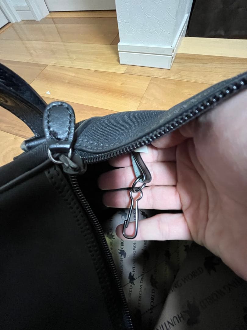 【純正ショルダーストラップ付き】ハンティングワールド ボストンバッグ 黒