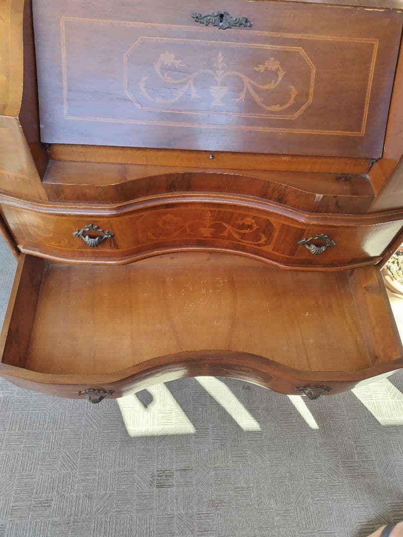 アンティーク　イタリア家具　タロッコ社　ライティングビューロー