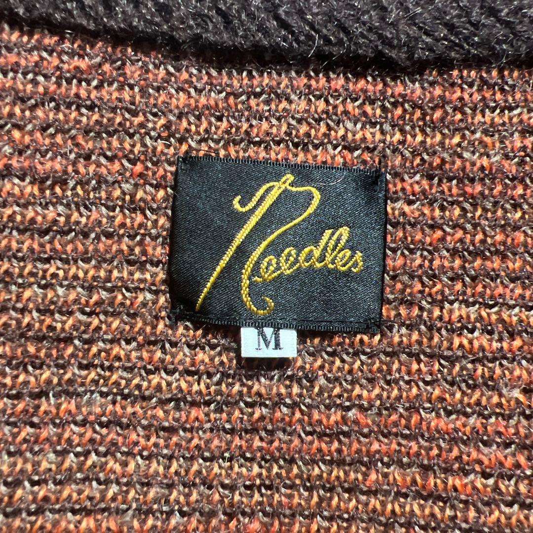Needles　ニードルス　モヘヤ　茶オレンジ　カーディガン M
