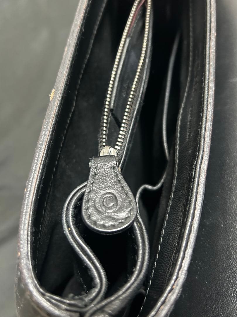 や*こ様 Alexander McQueen ブラックレザー サドルハンドバッグ