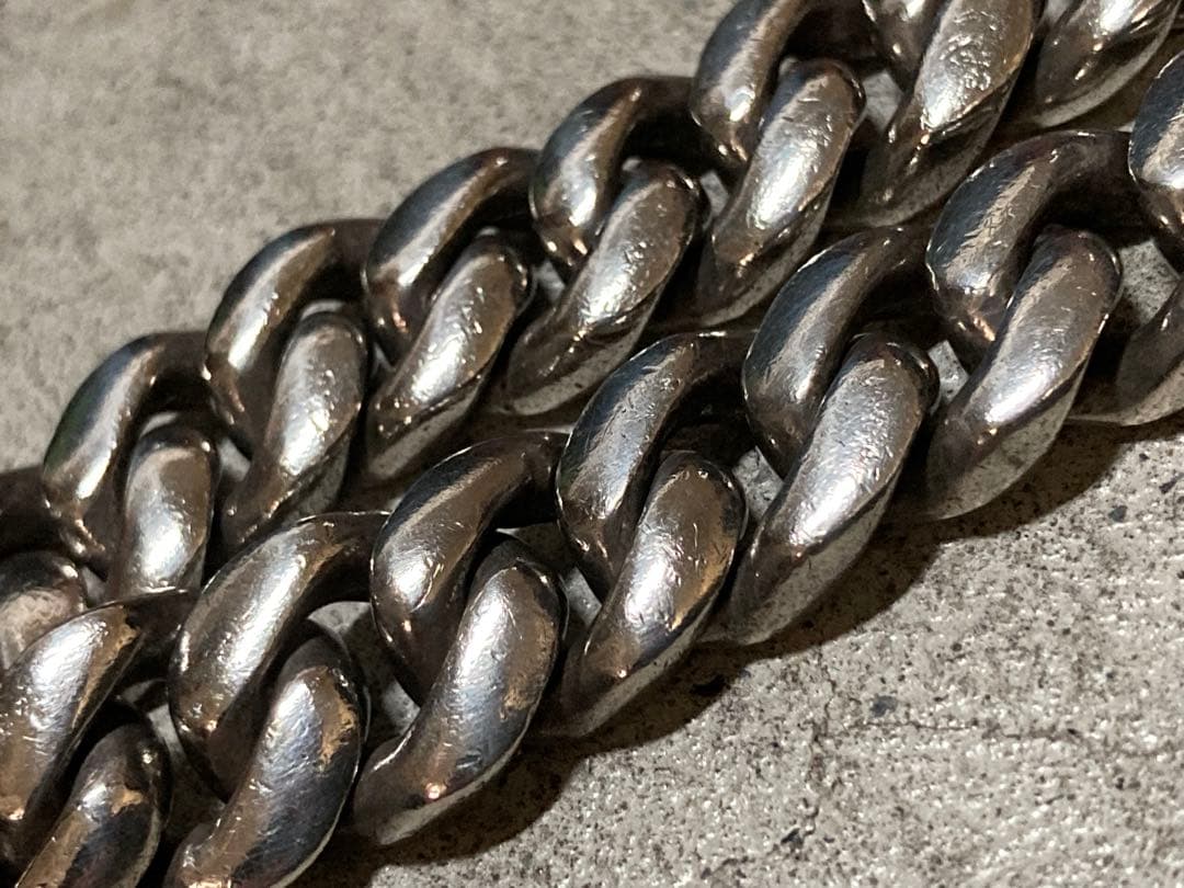 [6] Silver925 / 138g 極太 激重 ヴィンテージ 喜平ブレス