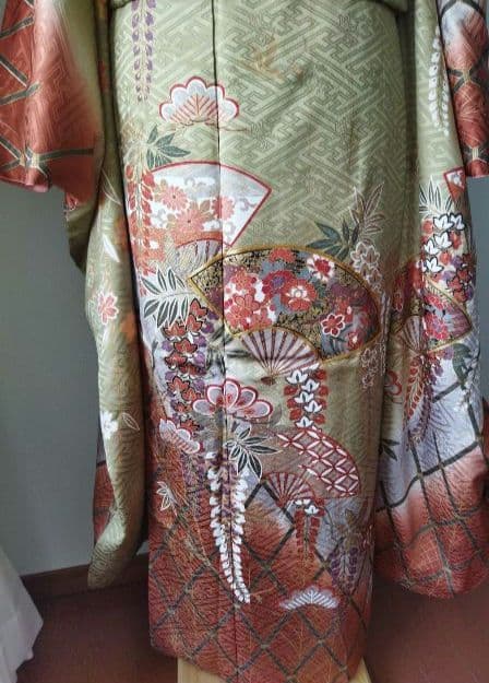 ころ様　419.普通〜ゆったり振袖7点セット 　正絹フルセット成人式　やまと