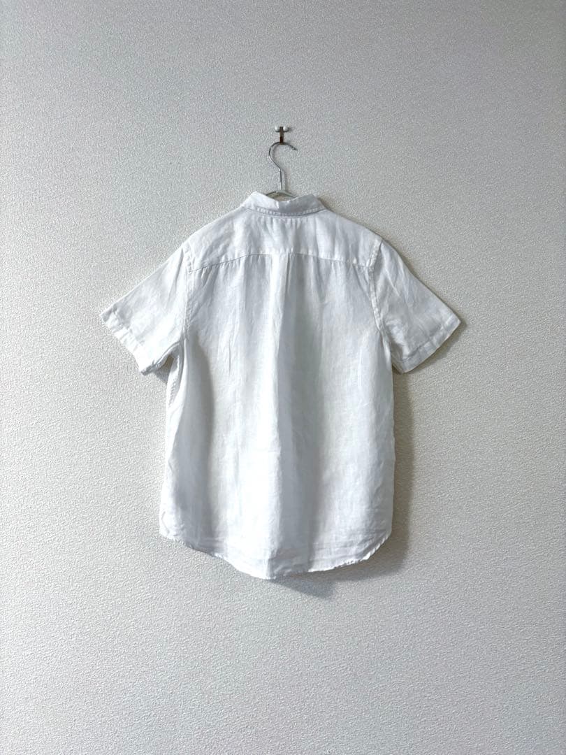 ラルフローレン　リネン　麻　半袖シャツ　ホワイト　160