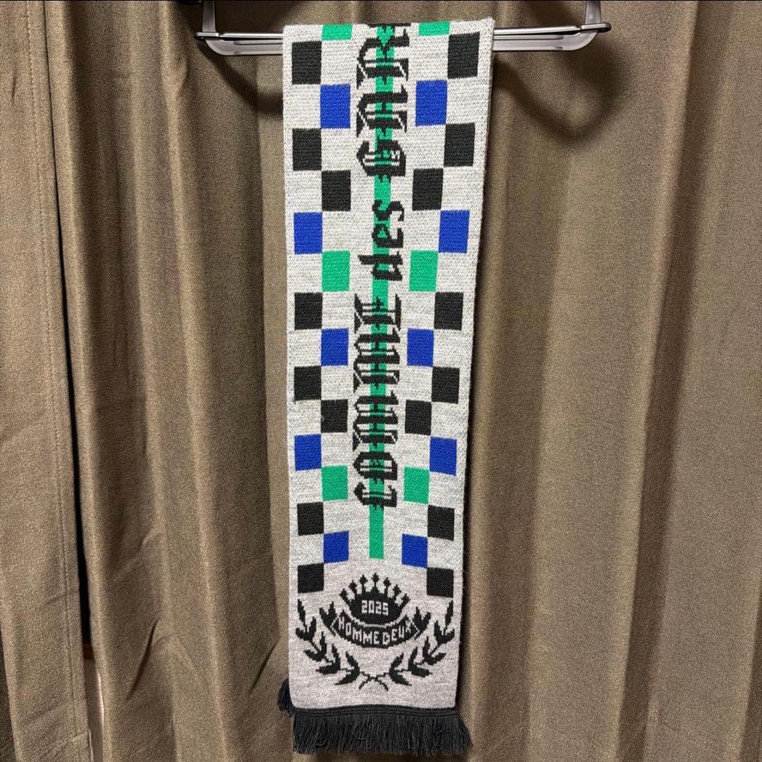 コムデギャルソン　HOMME DEUX チェック柄　マフラー 2025AW