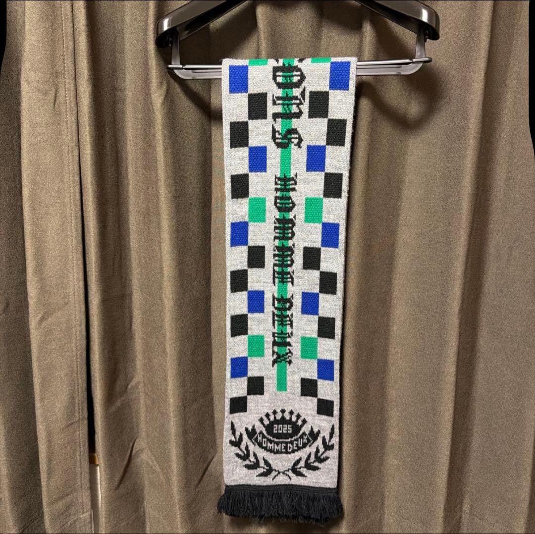 コムデギャルソン　HOMME DEUX チェック柄　マフラー 2025AW