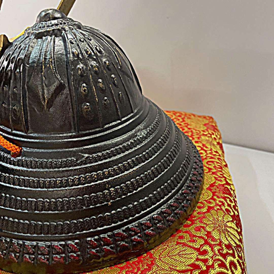 お値下げ中＊侍、サムライ、源氏兜、兜、鋳物、節句、端午の節句、美術工芸品