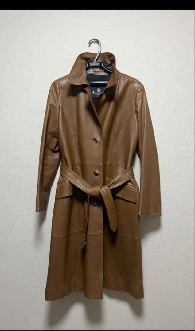 ◯専用◯良品アクアスキュータム羊革ラムレザーコート15号大きいサイズ