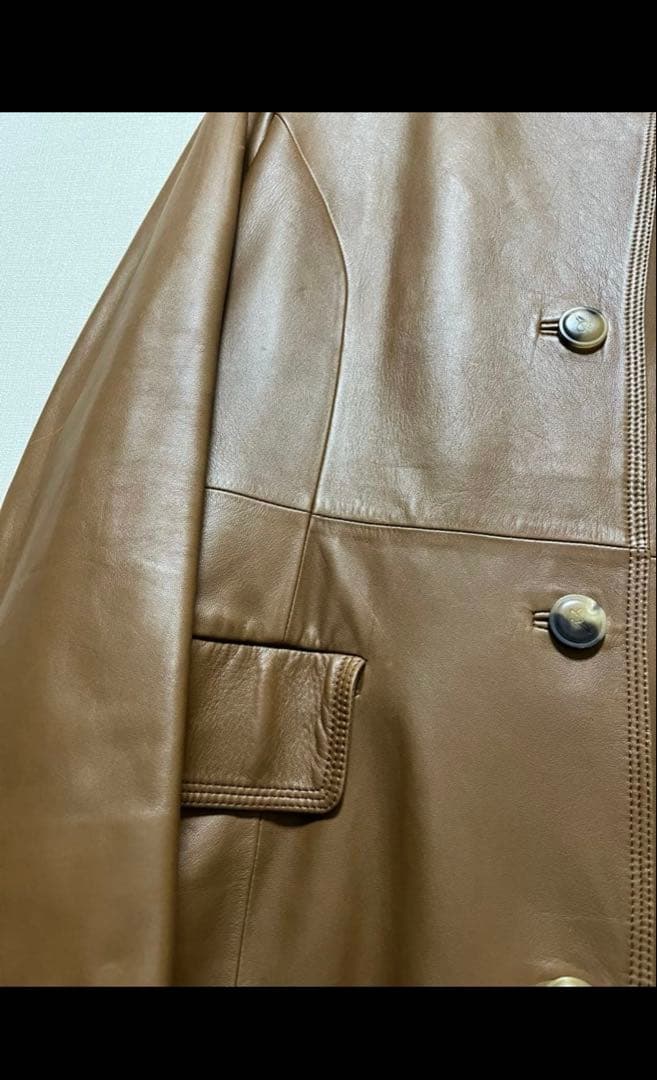 ◯専用◯良品アクアスキュータム羊革ラムレザーコート15号大きいサイズ