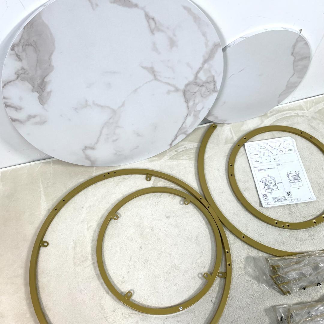 新品ネストテーブル 大理石調 センターテーブル ローテーブル1700-160